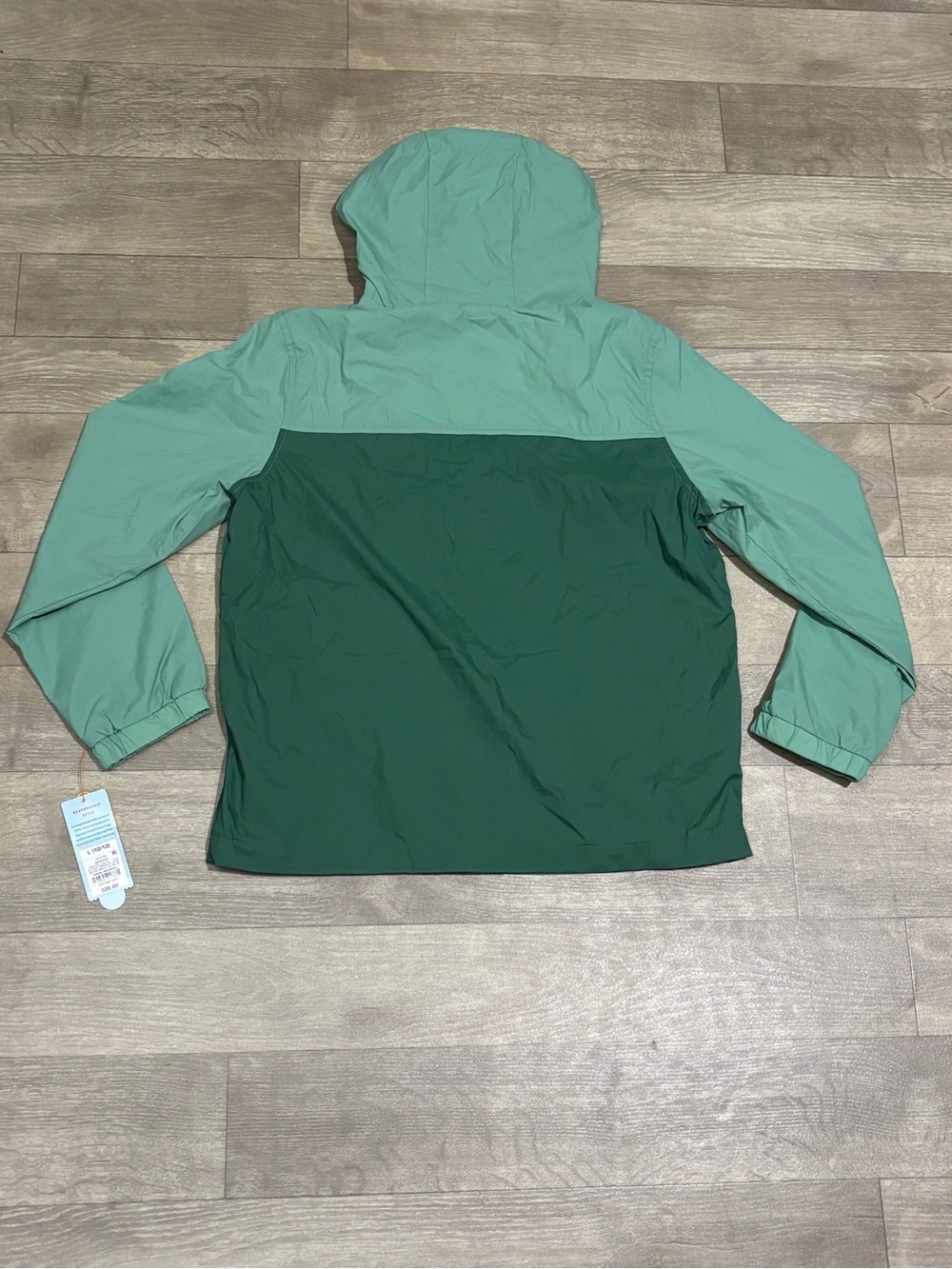 Cat & Jack Boys' Colorblock Windbreaker Jacket Green Size L(10-12) - Picture 11 of 11